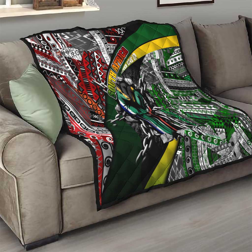 South Africa Fist of Freedom Quilt Never Give Up DT02