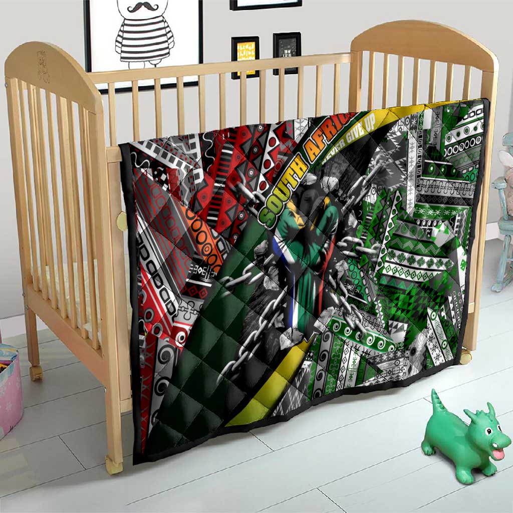 South Africa Fist of Freedom Quilt Never Give Up DT02