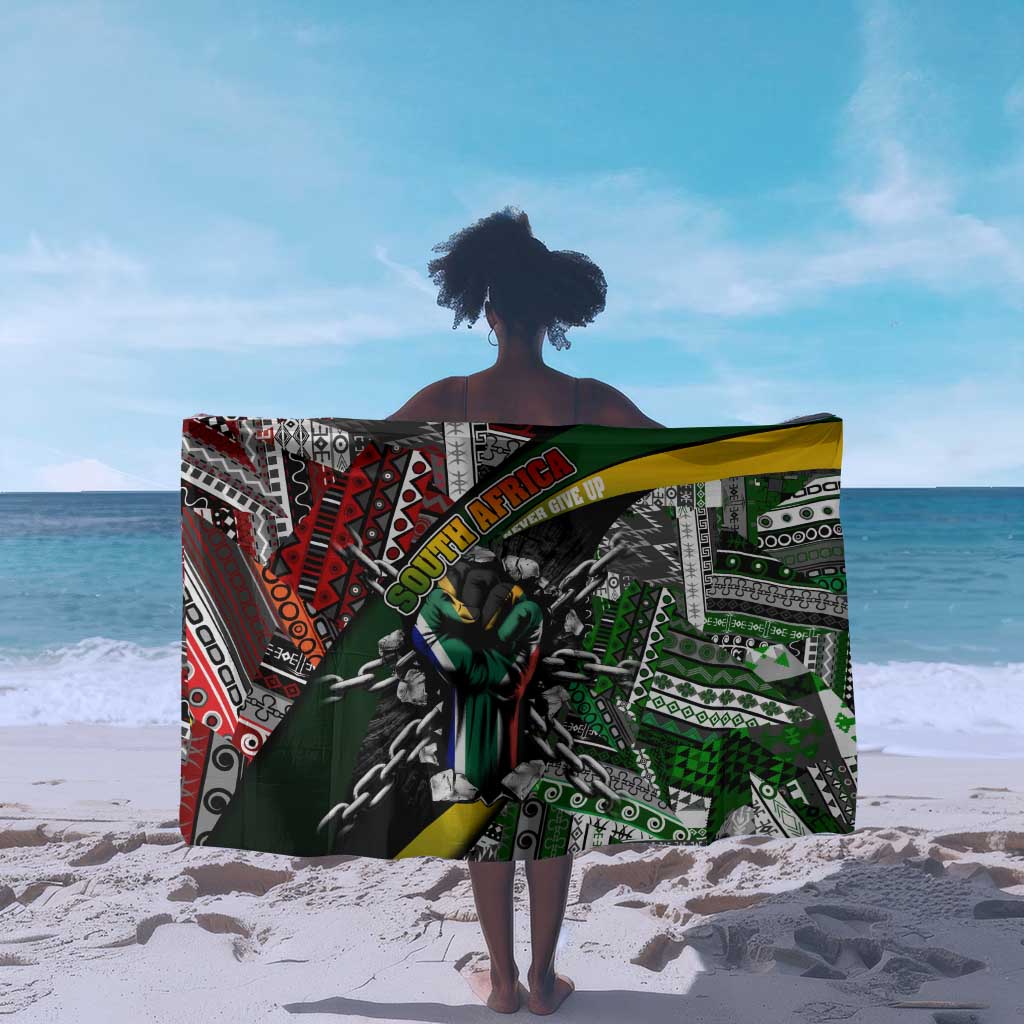 South Africa Fist of Freedom Sarong Never Give Up DT02