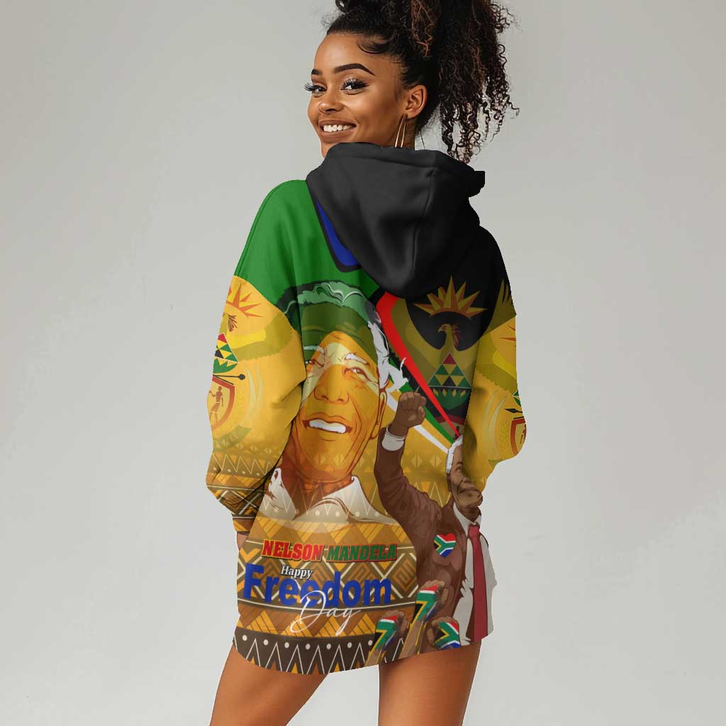 South Africa Heritage Nelson Mandela Hoodie Dress Happy Freedom Day Victory Art DT02