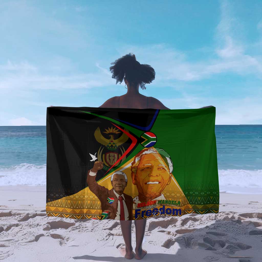 South Africa Heritage Nelson Mandela Sarong Happy Freedom Day Victory Art DT02