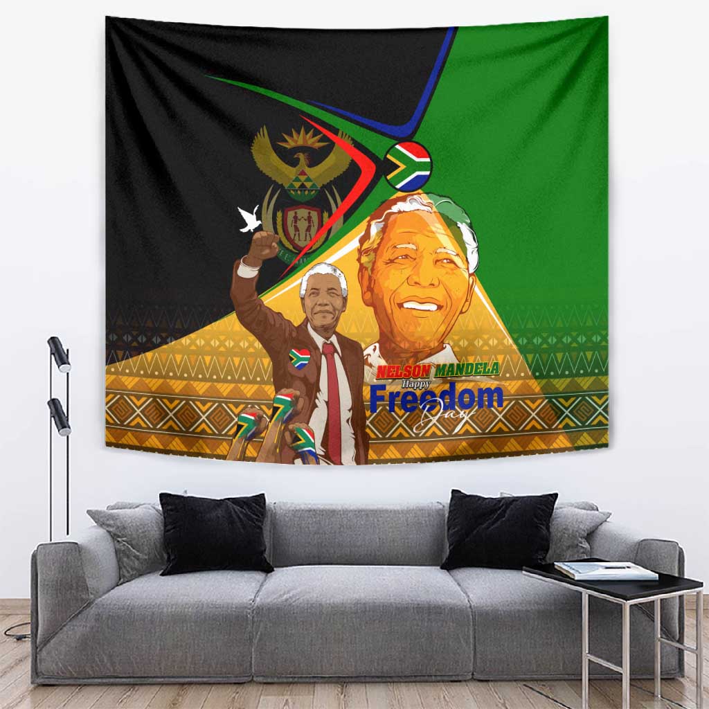 South Africa Heritage Nelson Mandela Tapestry Happy Freedom Day Victory Art DT02