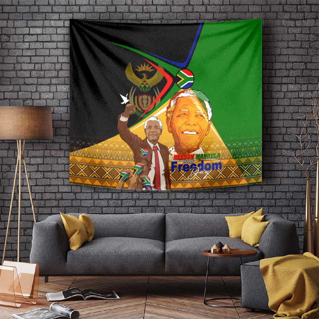 South Africa Heritage Nelson Mandela Tapestry Happy Freedom Day Victory Art DT02
