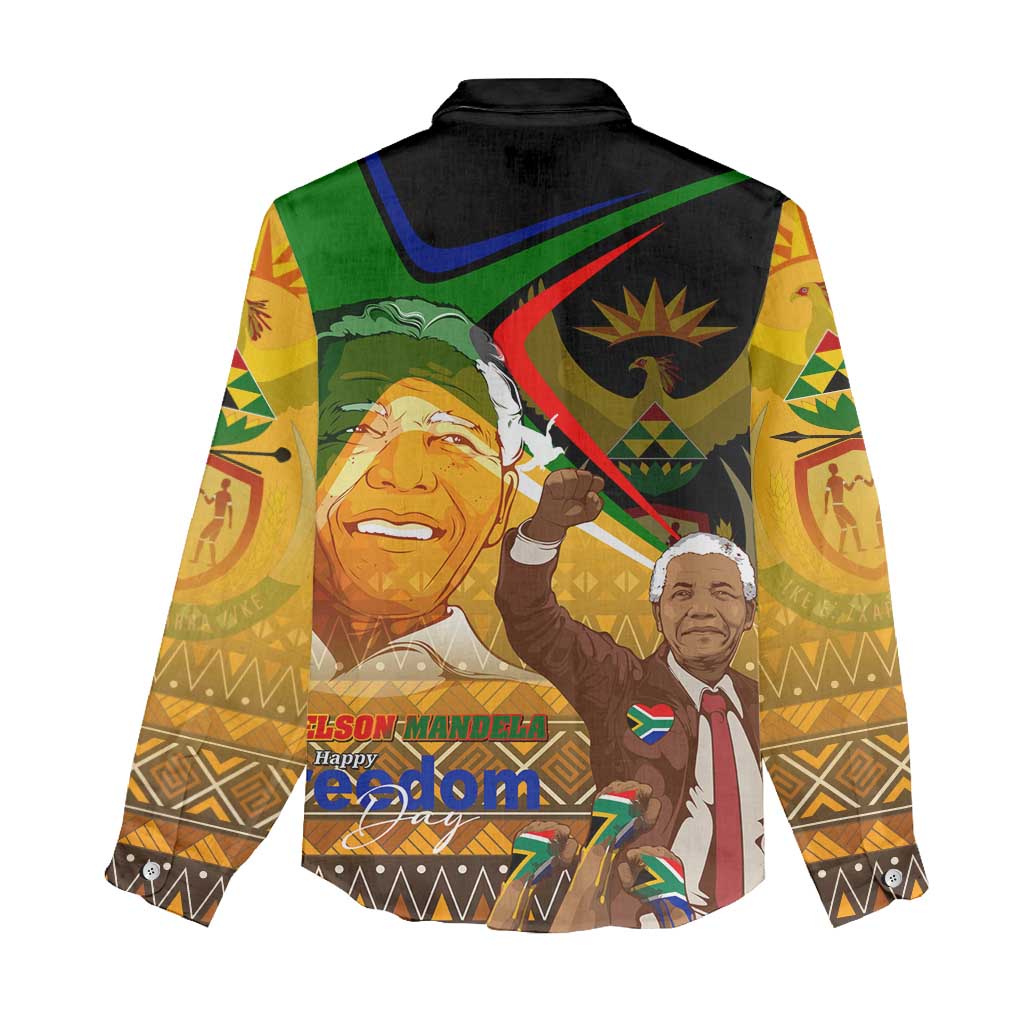 South Africa Heritage Nelson Mandela Women Casual Shirt Happy Freedom Day Victory Art DT02
