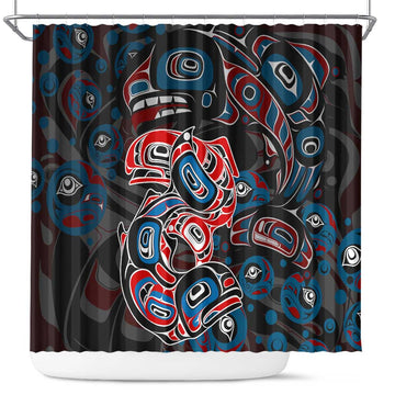 Haida Native Art Fish Shower Curtain Canada Indigenous Art DT02