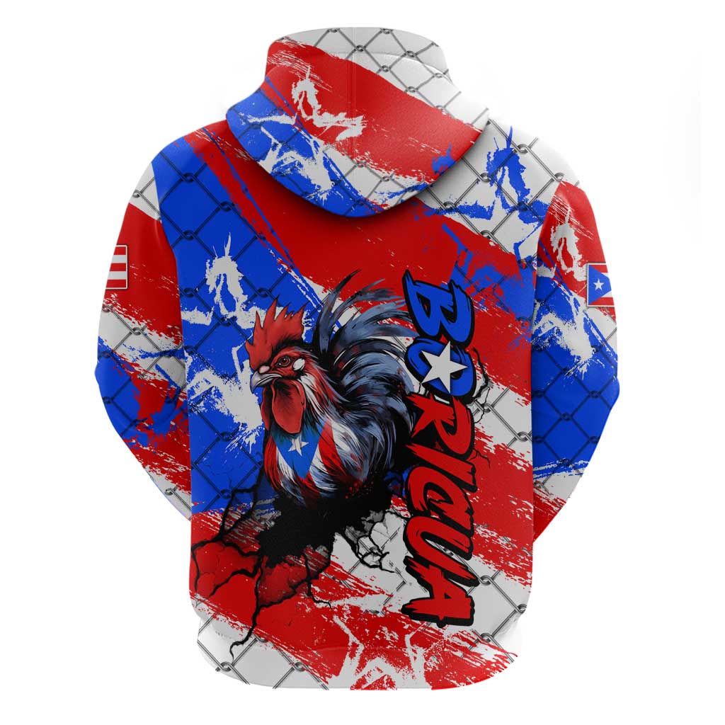 Boricua Pride Rooster Flag Puerto Rico Hoodie DT02