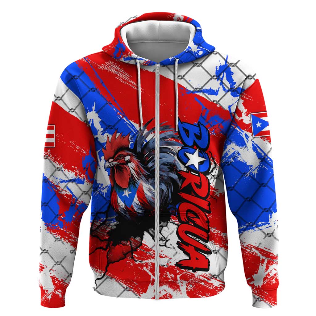 Boricua Pride Rooster Flag Puerto Rico Hoodie DT02