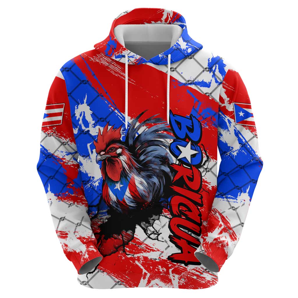 Boricua Pride Rooster Flag Puerto Rico Hoodie DT02