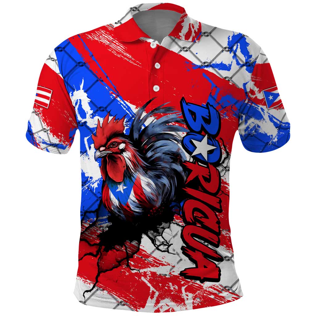 Boricua Pride Rooster Flag Puerto Rico Polo Shirt DT02