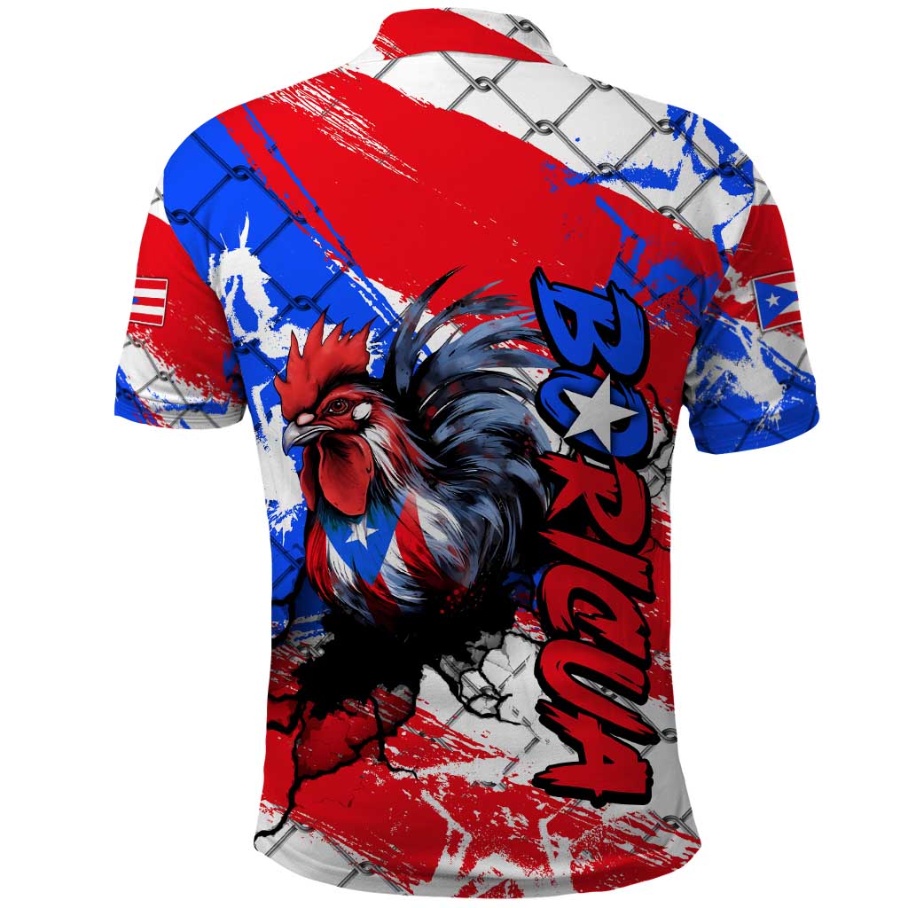 Boricua Pride Rooster Flag Puerto Rico Polo Shirt DT02
