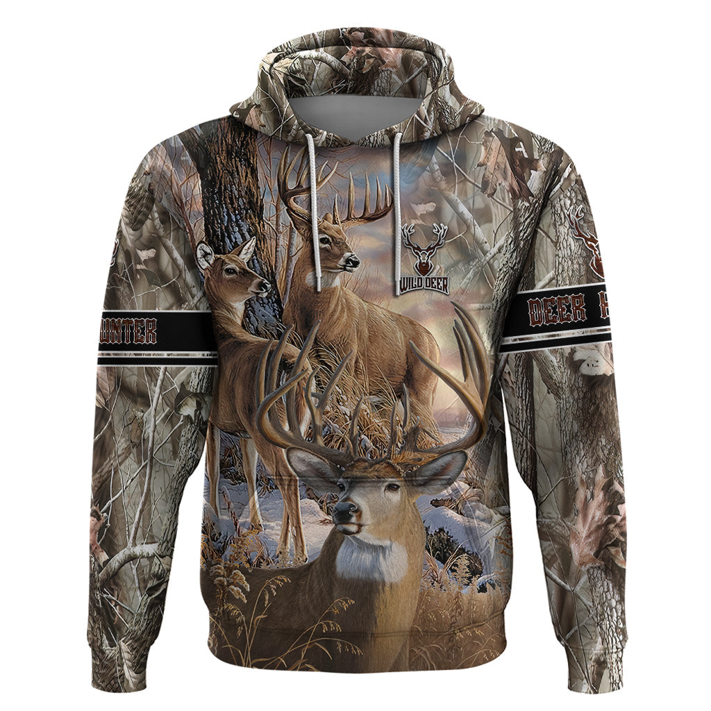 Wild Deer Hunting Hoodie Realtree Buck and Doe DT02