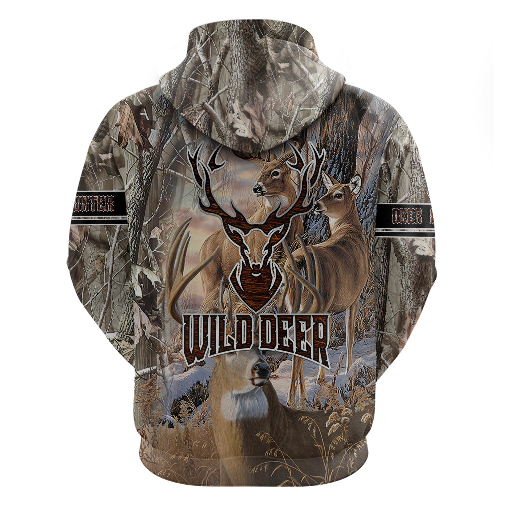 Wild Deer Hunting Hoodie Realtree Buck and Doe DT02