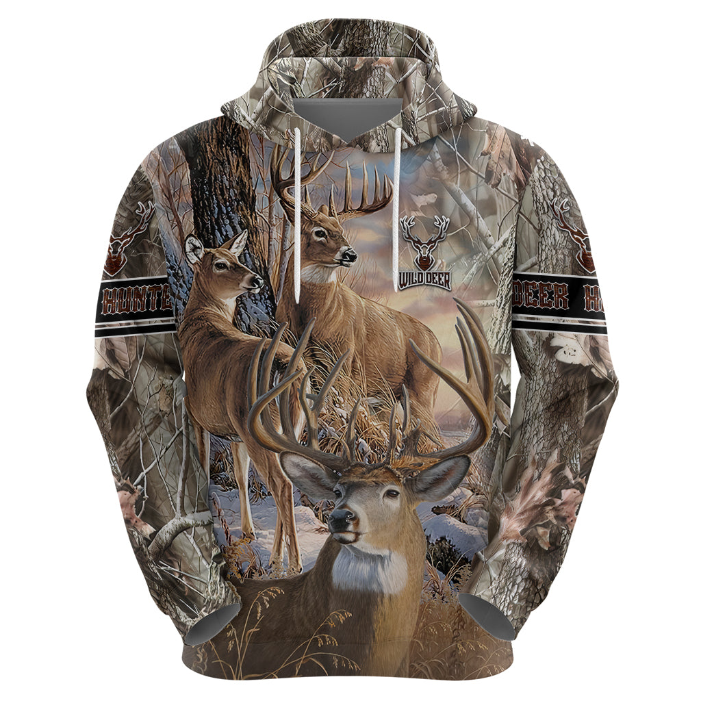 Wild Deer Hunting Hoodie Realtree Buck and Doe DT02