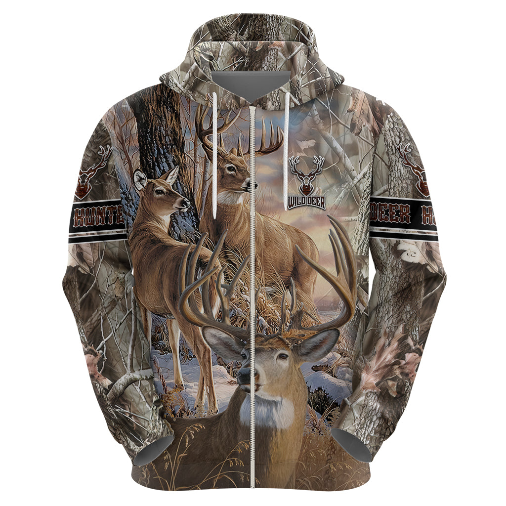 Wild Deer Hunting Hoodie Realtree Buck and Doe DT02