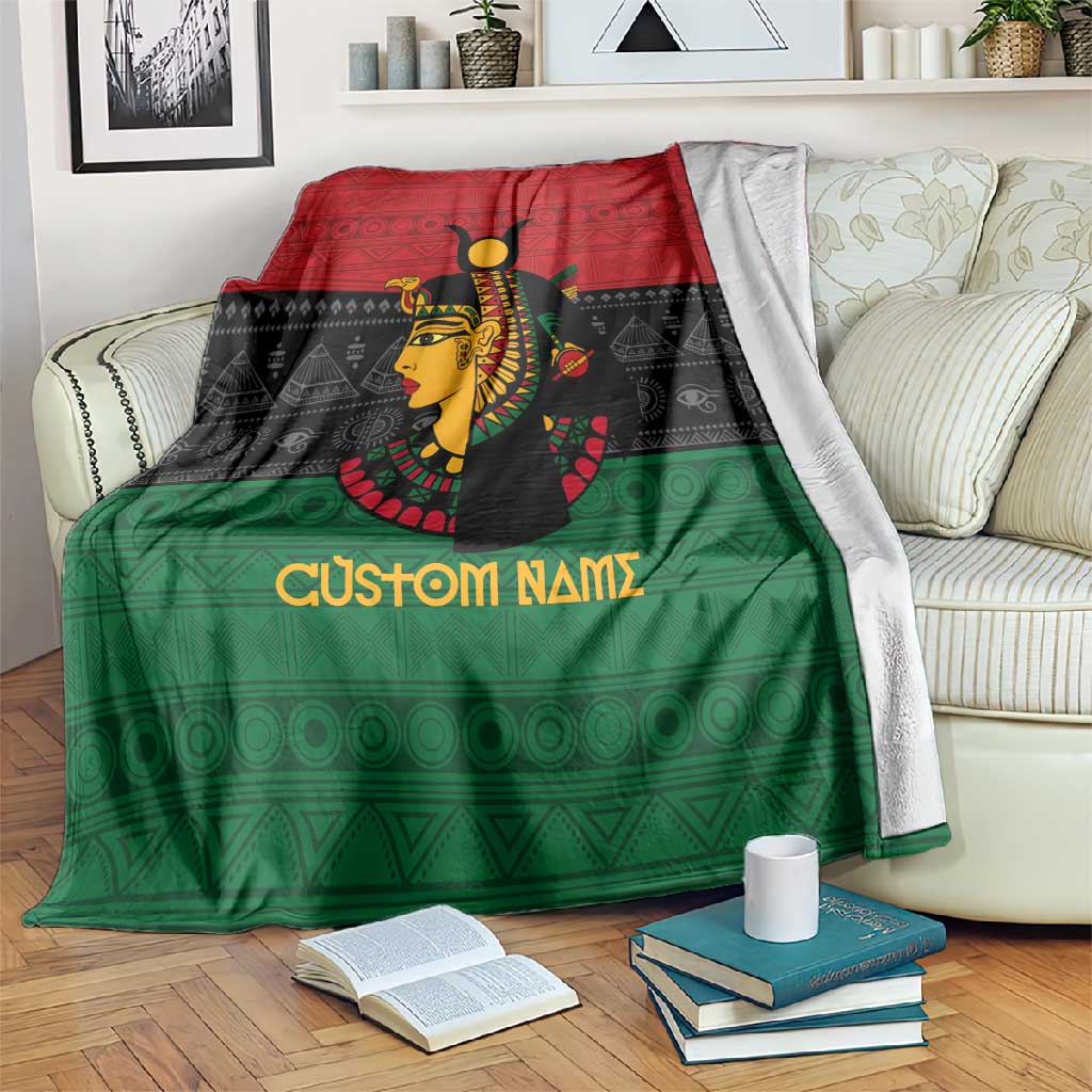 Personalized Queen of Egypt Blanket in Pan-African Colors DT02
