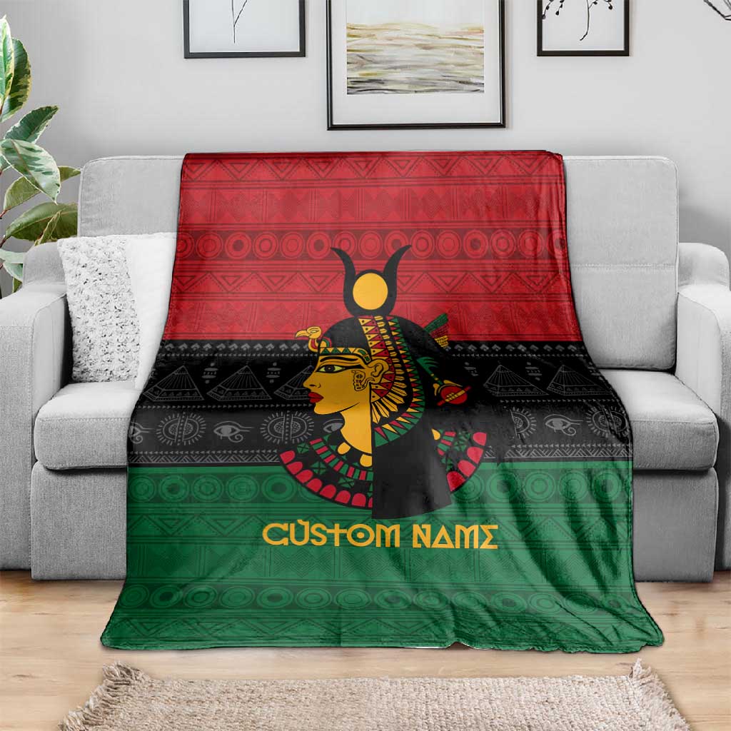 Personalized Queen of Egypt Blanket in Pan-African Colors DT02