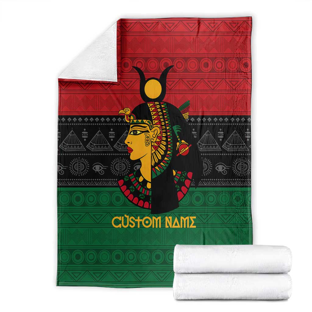 Personalized Queen of Egypt Blanket in Pan-African Colors DT02