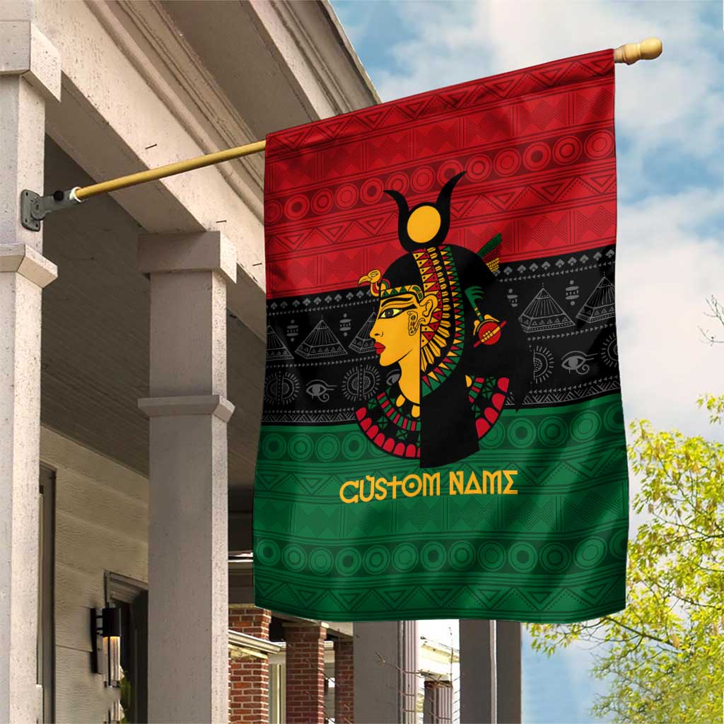 Personalized Queen of Egypt Garden Flag in Pan-African Colors DT02