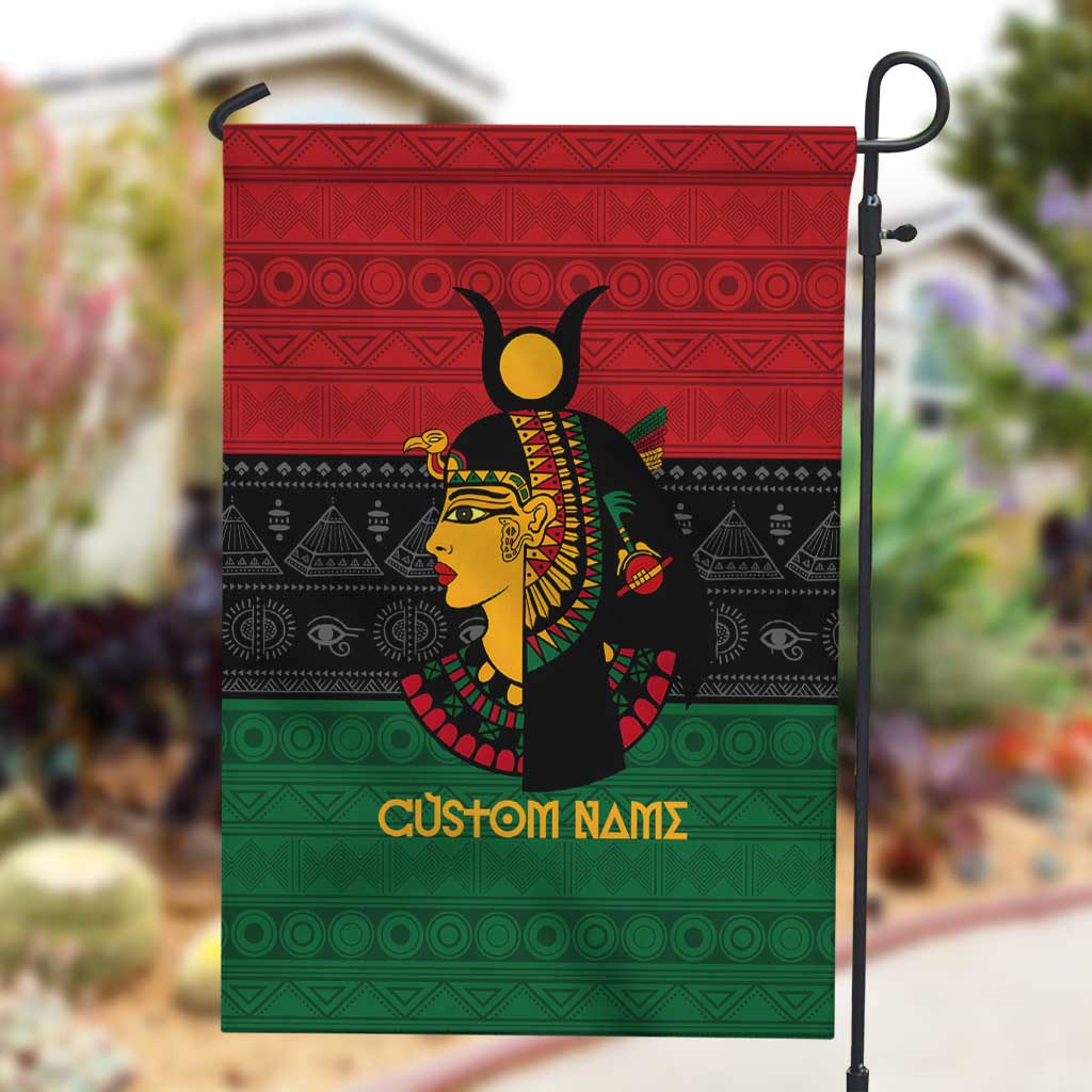 Personalized Queen of Egypt Garden Flag in Pan-African Colors DT02