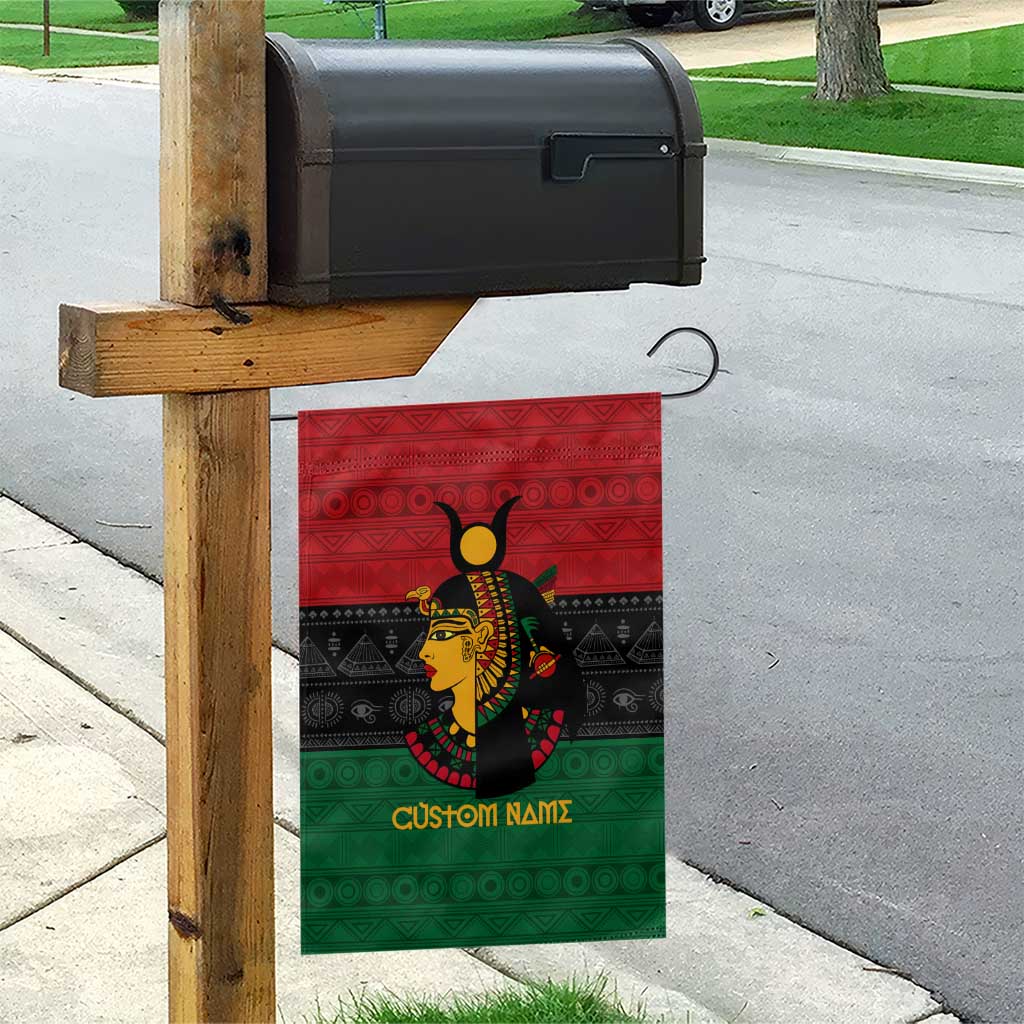 Personalized Queen of Egypt Garden Flag in Pan-African Colors DT02