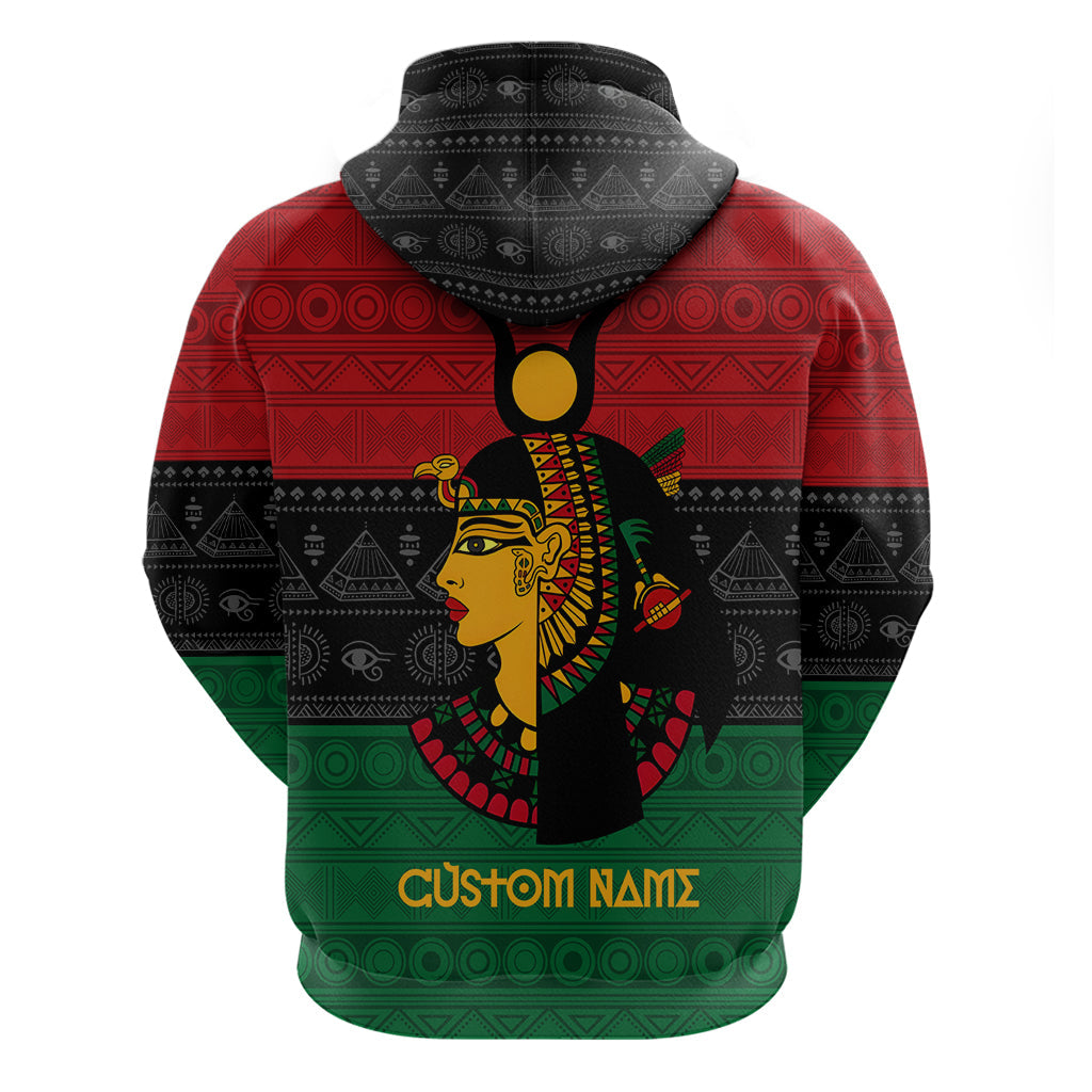Personalized Queen In Pan-African Colors Hoodie Egyptian Beautiful Goddess DT02