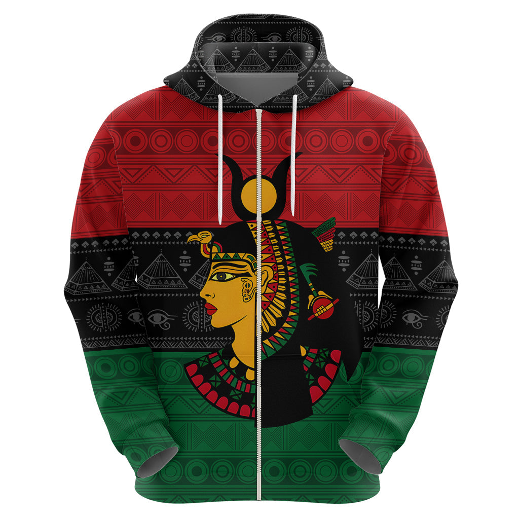 Personalized Queen In Pan-African Colors Hoodie Egyptian Beautiful Goddess DT02