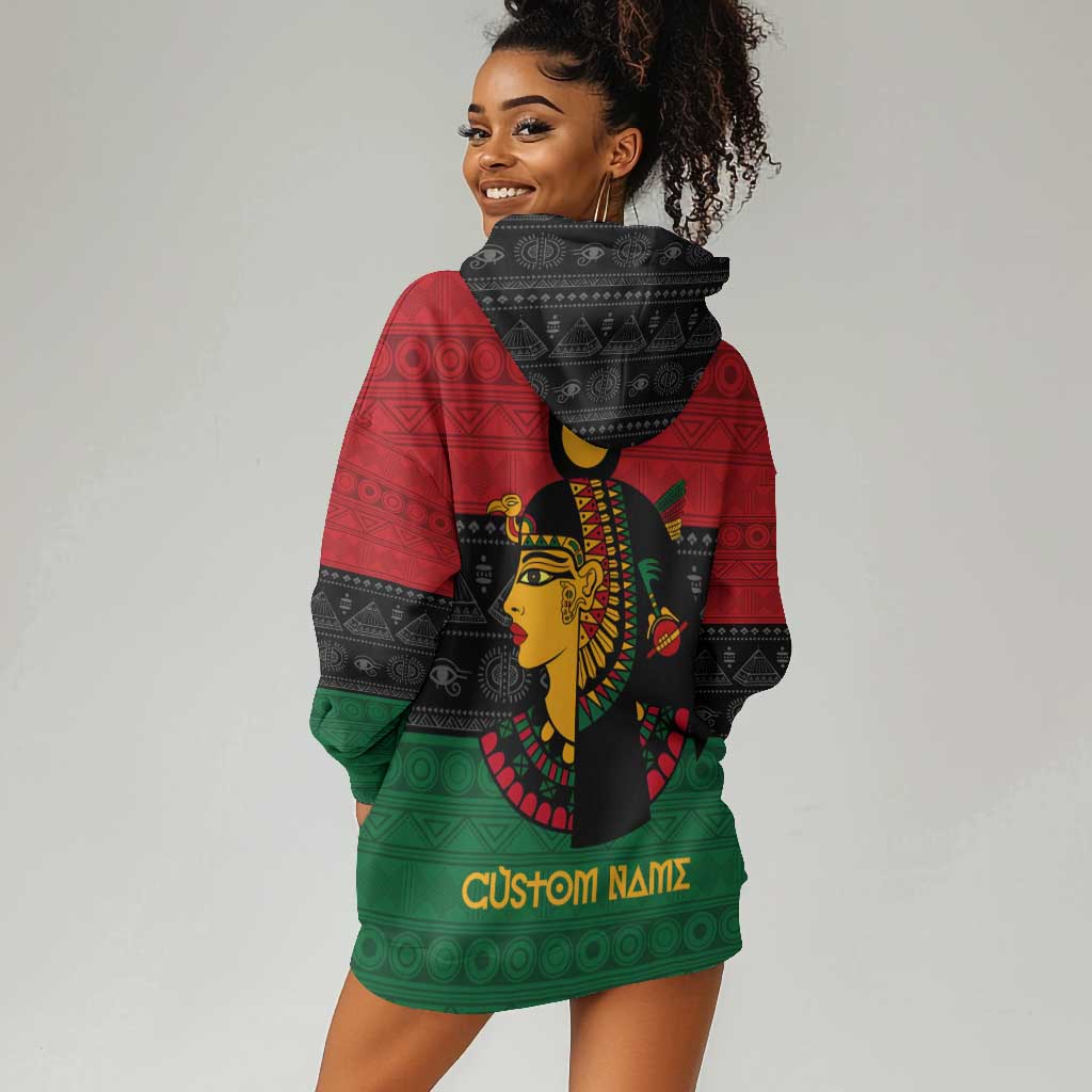 Personalized Queen of Egypt Hoodie Dress in Pan-African Colors DT02