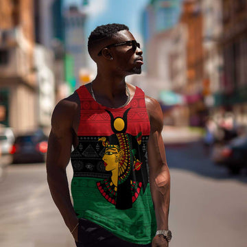 Personalized Queen of Egypt Men Tank Top in Pan-African Colors DT02