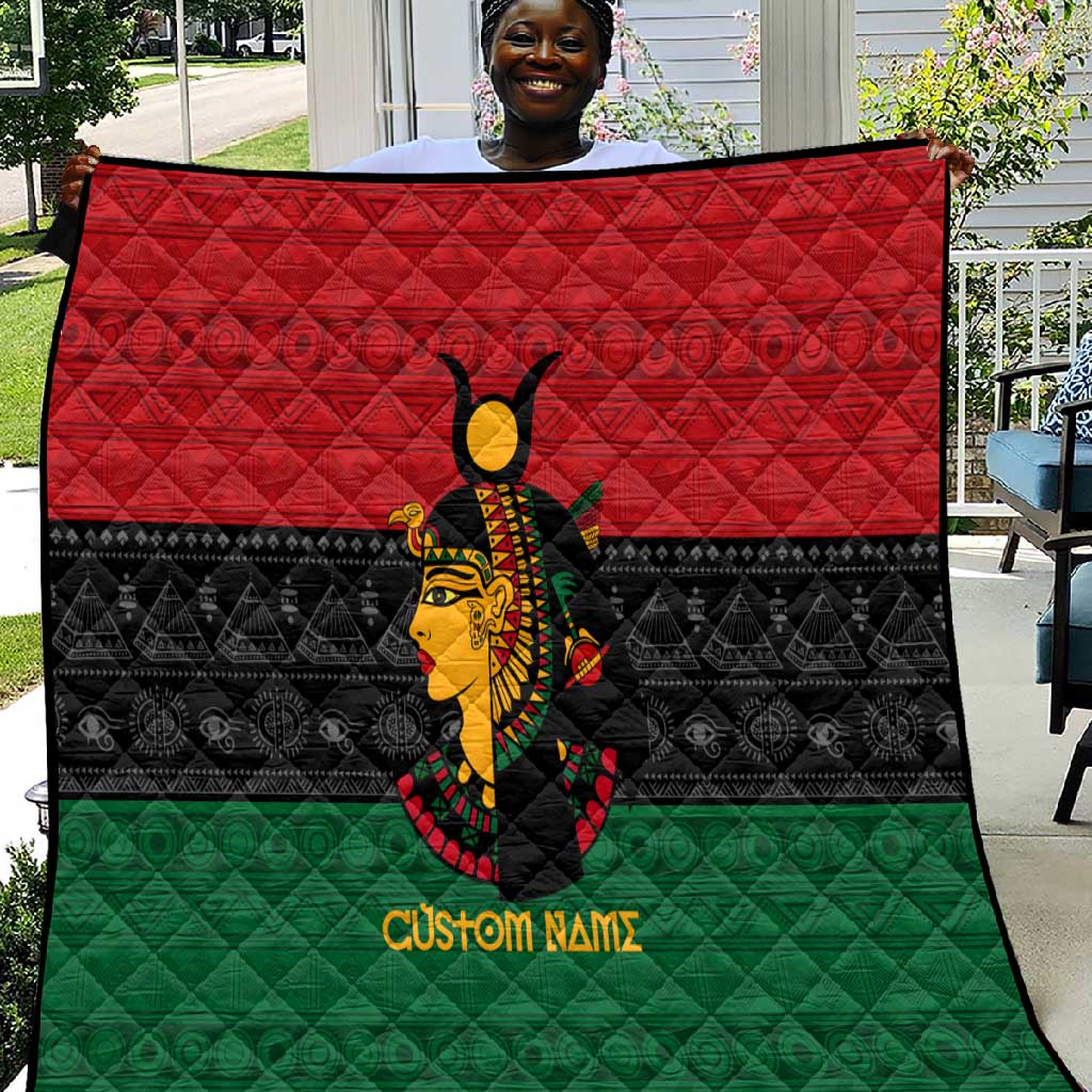 Personalized Queen of Egypt Quilt in Pan-African Colors DT02