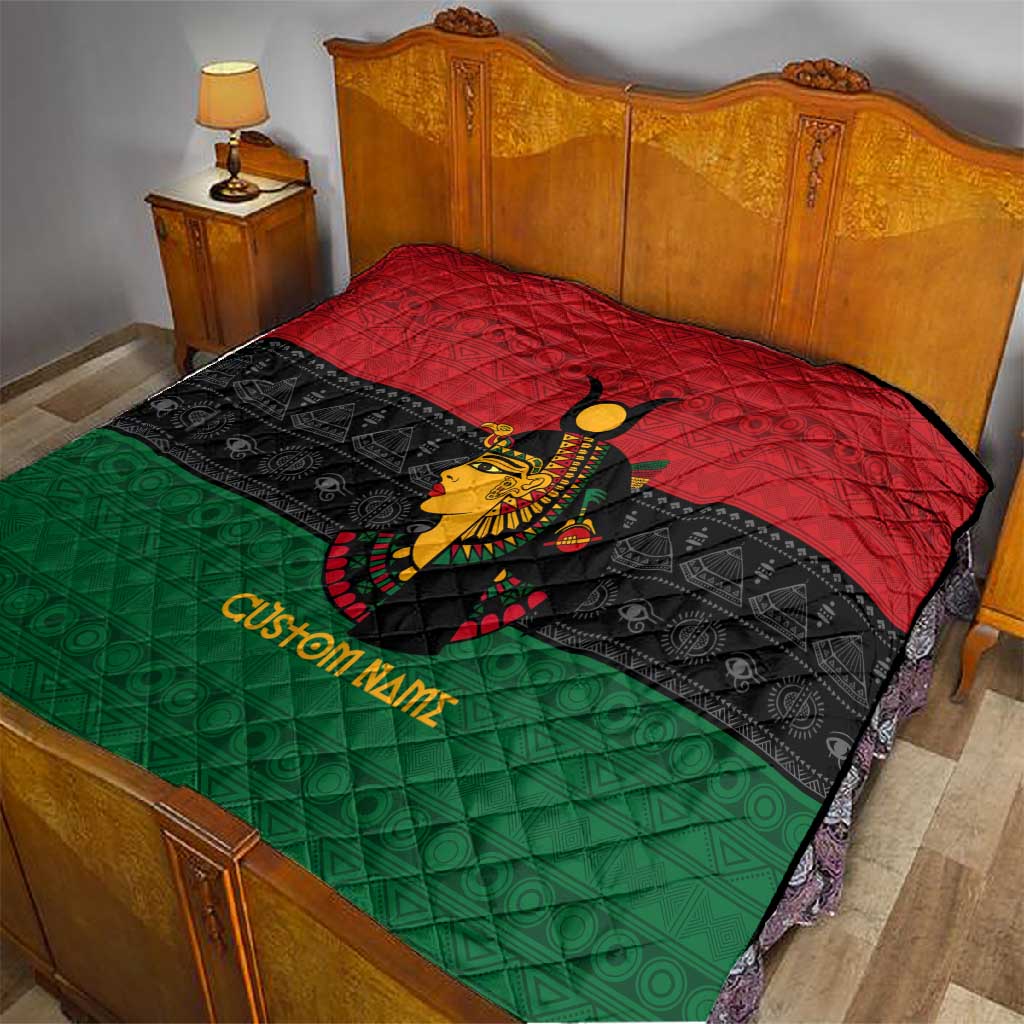Personalized Queen of Egypt Quilt in Pan-African Colors DT02