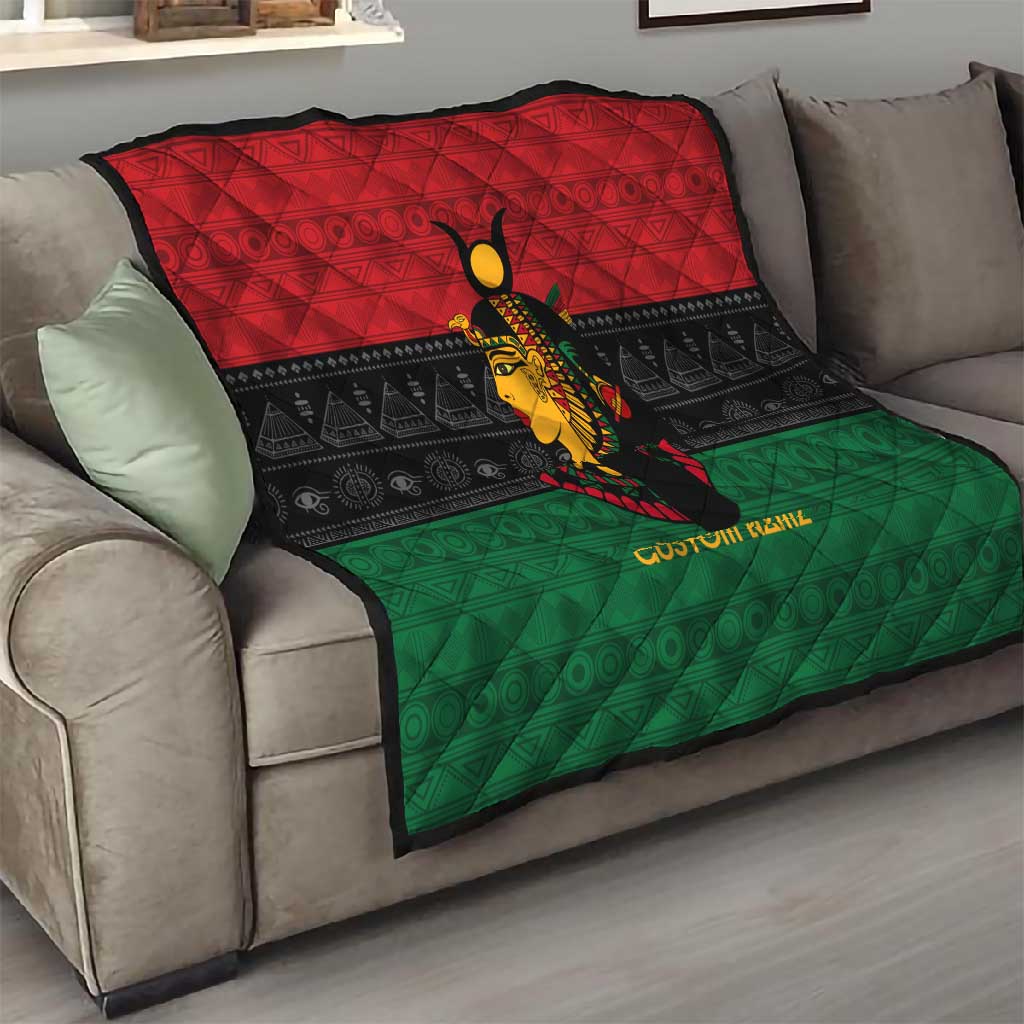 Personalized Queen of Egypt Quilt in Pan-African Colors DT02