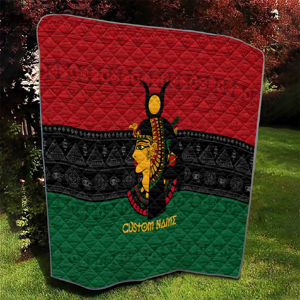 Personalized Queen of Egypt Quilt in Pan-African Colors DT02