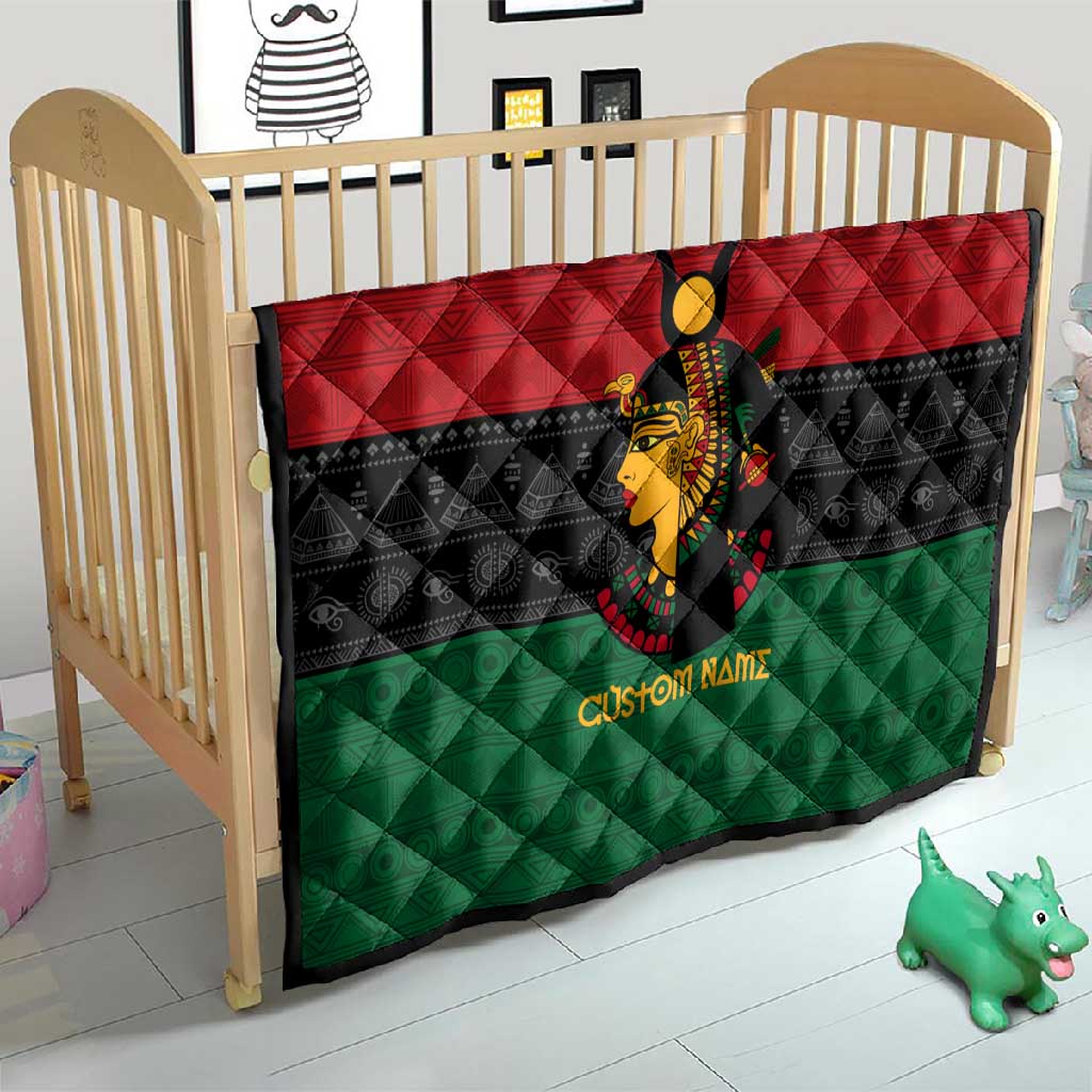 Personalized Queen of Egypt Quilt in Pan-African Colors DT02