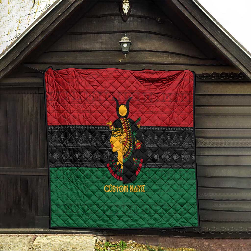 Personalized Queen of Egypt Quilt in Pan-African Colors DT02