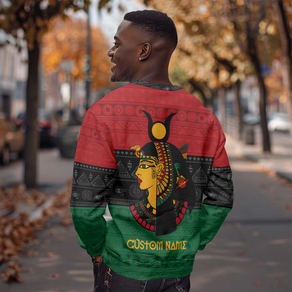 Personalized Queen of Egypt Sweatshirt in Pan-African Colors DT02