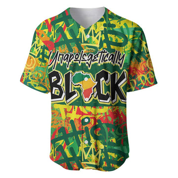Personalized African Design Baseball Jersey - Unapologetically Black DT02