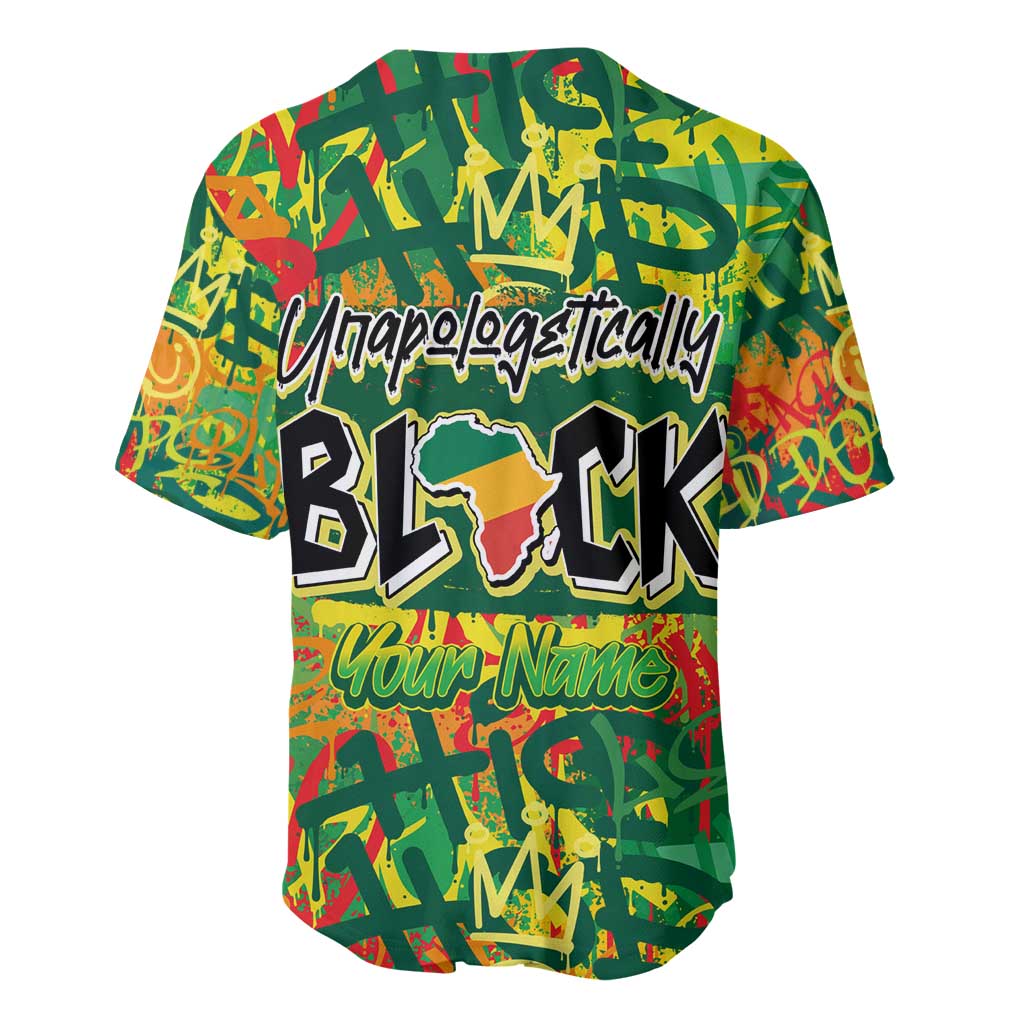 Personalized African Design Baseball Jersey - Unapologetically Black DT02
