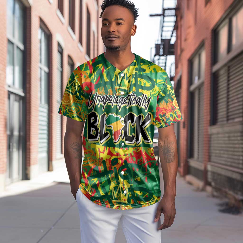 Personalized African Design Baseball Jersey - Unapologetically Black DT02