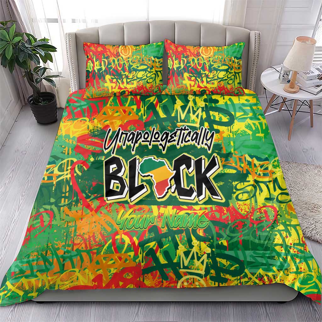 Personalized African Design Bedding Set - Unapologetically Black DT02