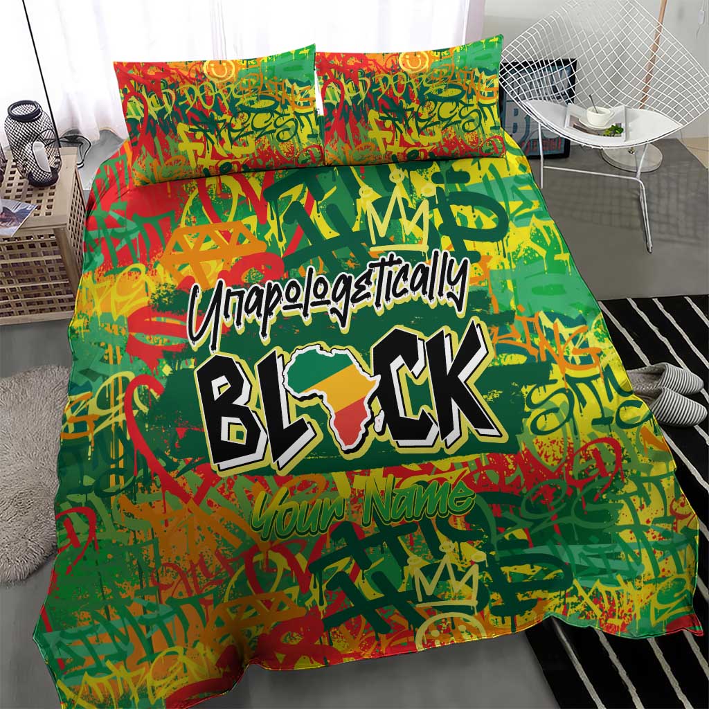 Personalized African Design Bedding Set - Unapologetically Black DT02