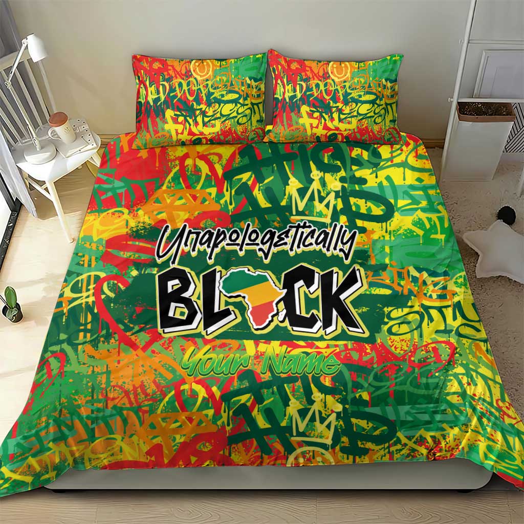 Personalized African Design Bedding Set - Unapologetically Black DT02