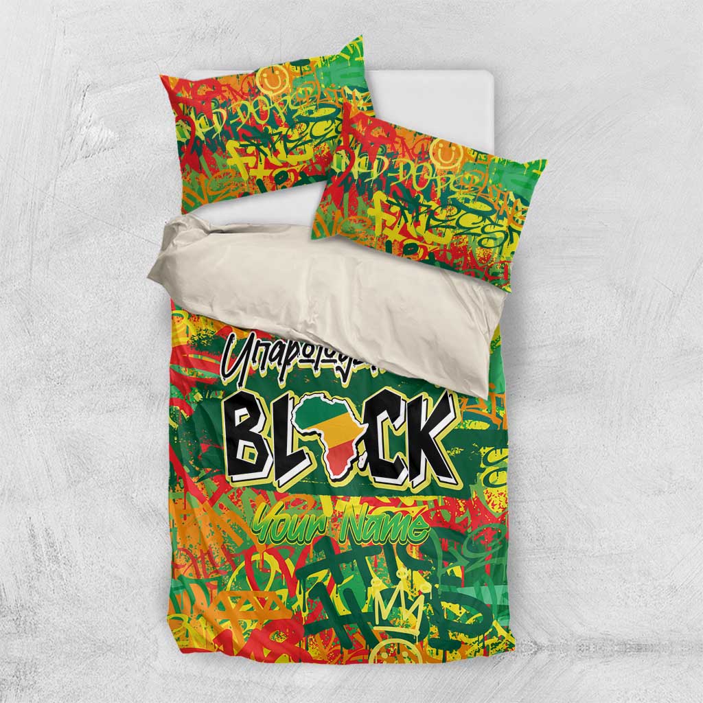 Personalized African Design Bedding Set - Unapologetically Black DT02