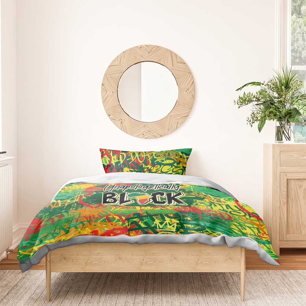 Personalized African Design Bedding Set - Unapologetically Black DT02