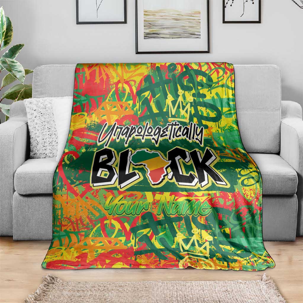 Personalized African Design Blanket - Unapologetically Black DT02