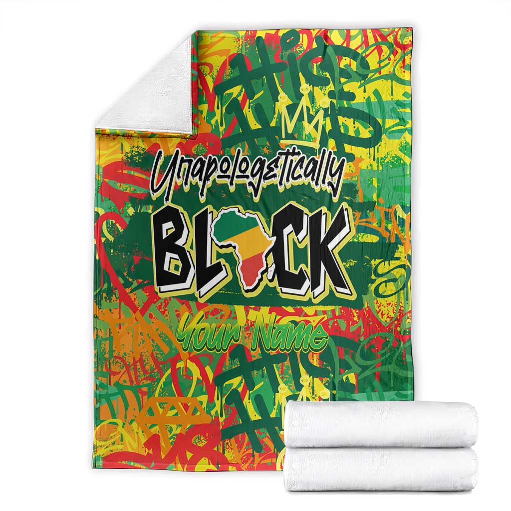 Personalized African Design Blanket - Unapologetically Black DT02