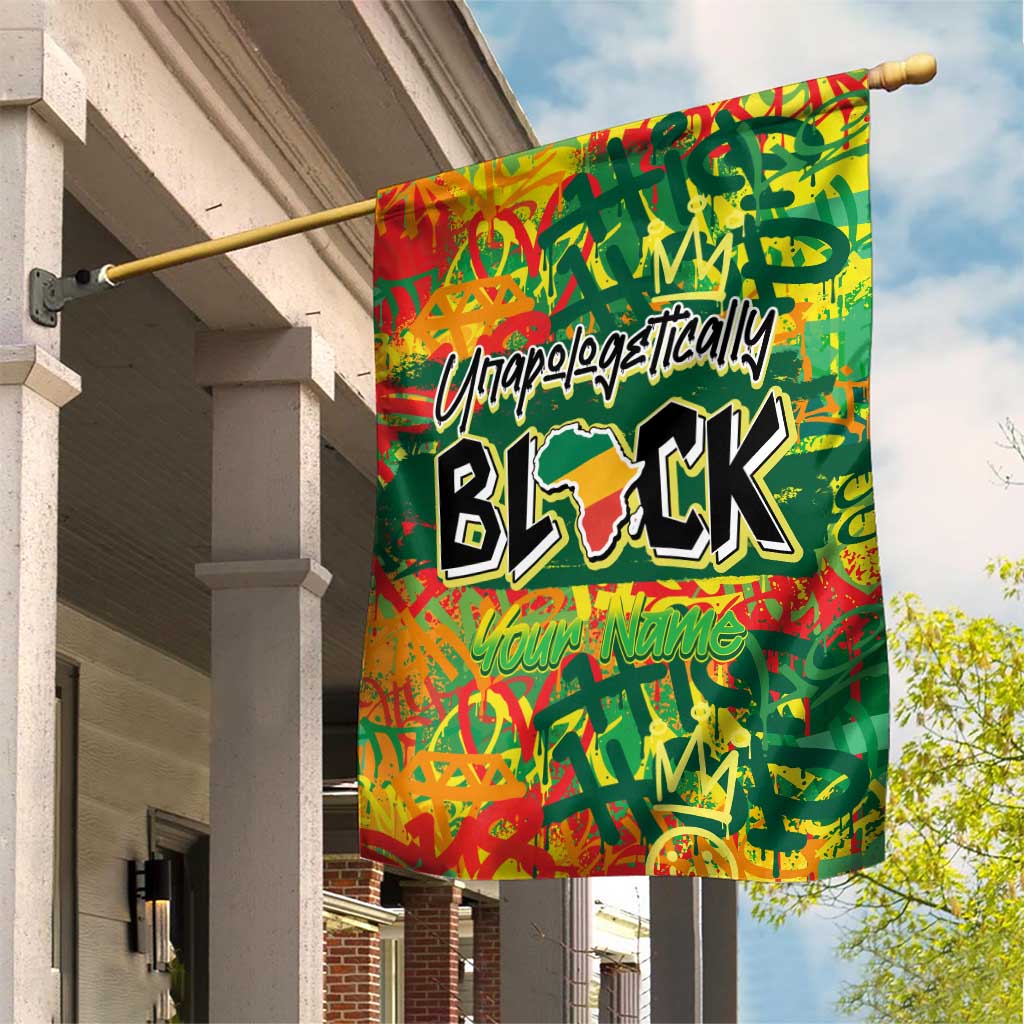 Personalized African Design Garden Flag - Unapologetically Black DT02