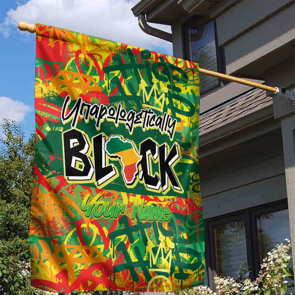 Personalized African Design Garden Flag - Unapologetically Black DT02