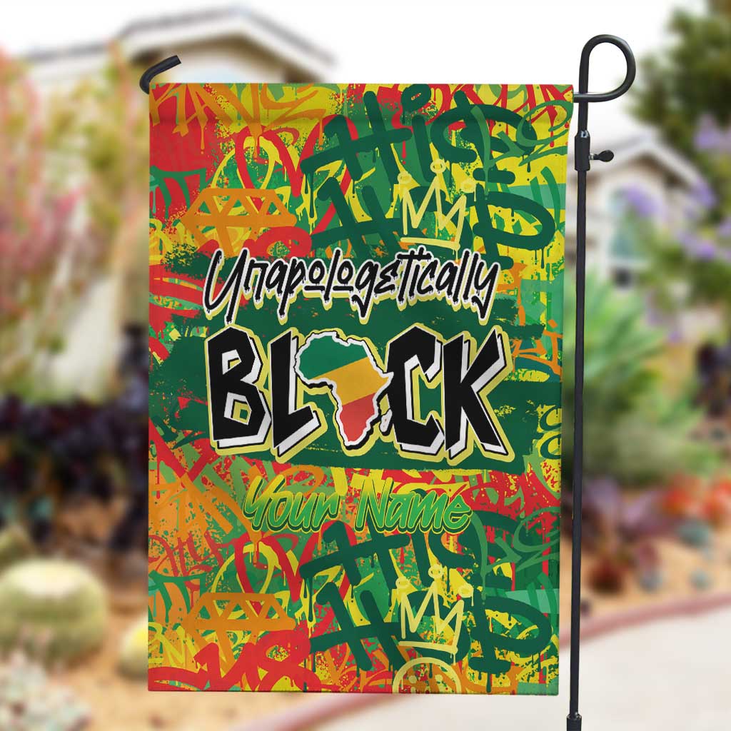 Personalized African Design Garden Flag - Unapologetically Black DT02