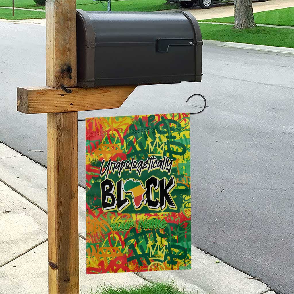 Personalized African Design Garden Flag - Unapologetically Black DT02