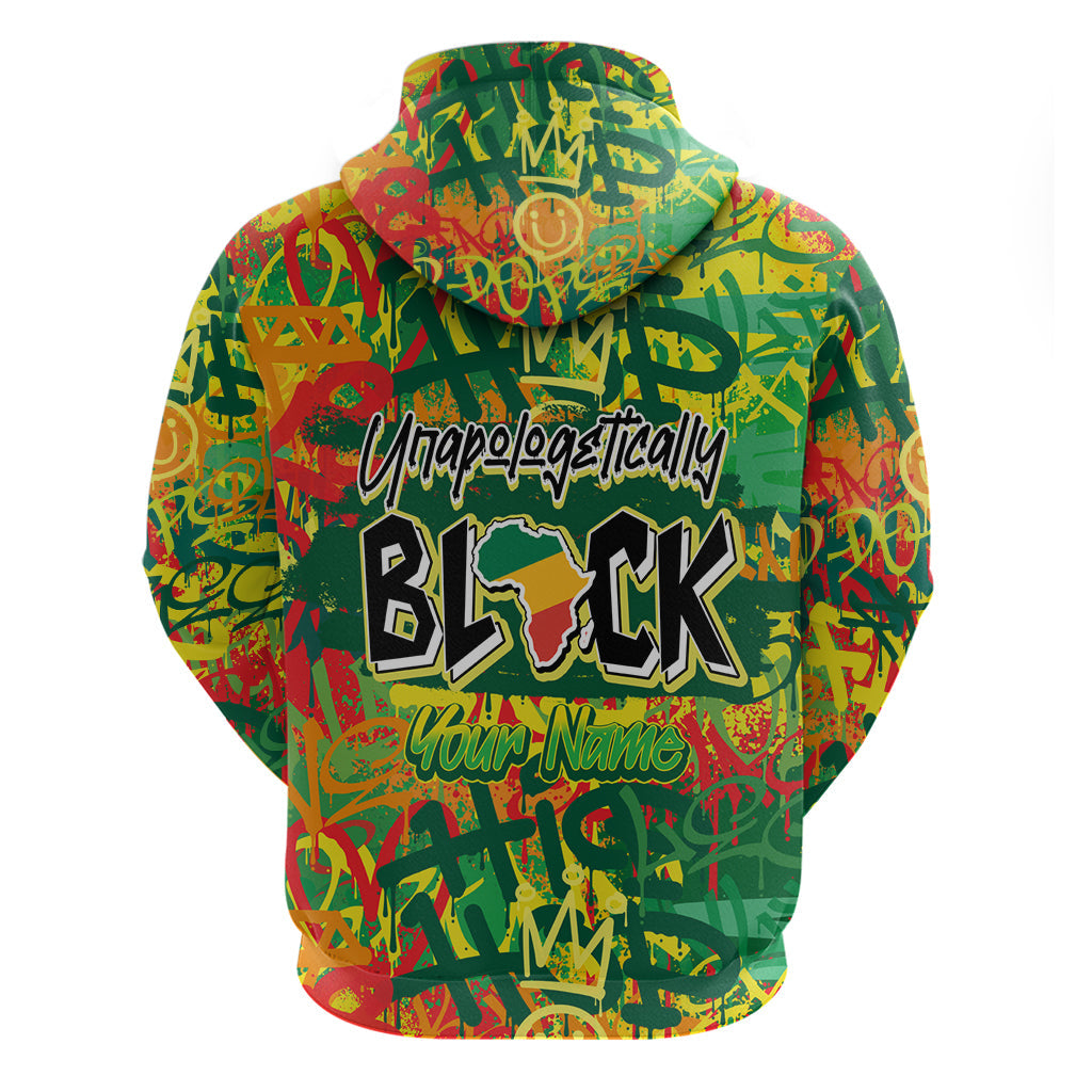 Personalized Colorful African Unapologetically Black Hoodie DT02